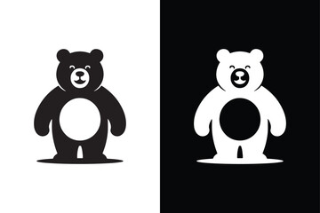 Papa Bear  icon vector on White Background ,Vector Art Illustration on white background.