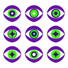 Set of Eye icons