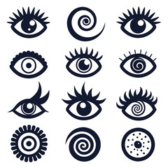 Set of Eye icons