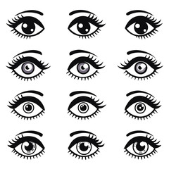 Set of Eye icons