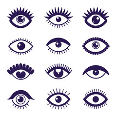 Set of Eye icons