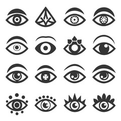 Set of Eye icons