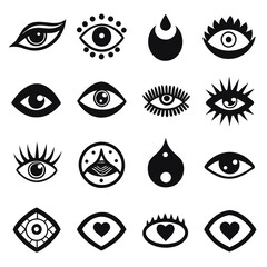 Set of Eye icons