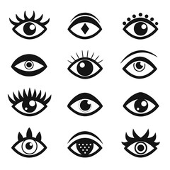 Set of Eye icons