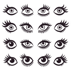 Set of Eye icons