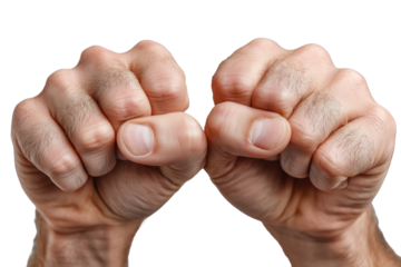 Männerfaust in verschiedenen Positionen PNG mit transparentem Hintergrund

