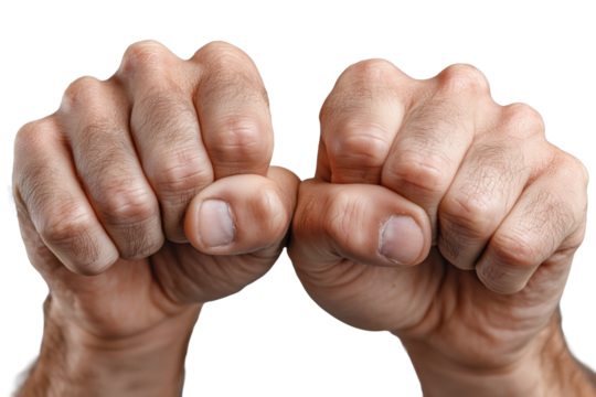 Männerfaust in verschiedenen Positionen PNG mit transparentem Hintergrund

