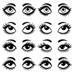 Set of Eye icons
