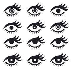 Set of Eye icons
