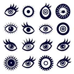 Set of Eye icons