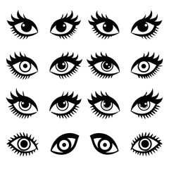 Set of Eye icons