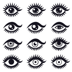 Set of Eye icons