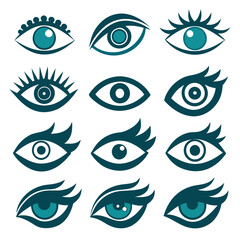 Set of Eye icons