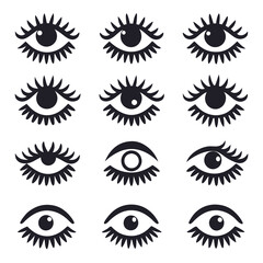 Set of Eye icons