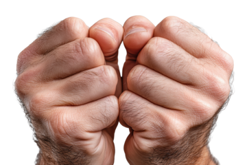 Männerfaust in verschiedenen Positionen PNG mit transparentem Hintergrund

