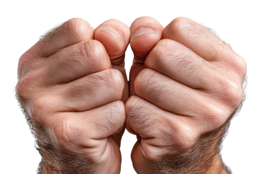 Männerfaust in verschiedenen Positionen PNG mit transparentem Hintergrund

