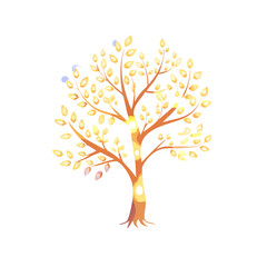 Obraz premium autumn tree vector illustration