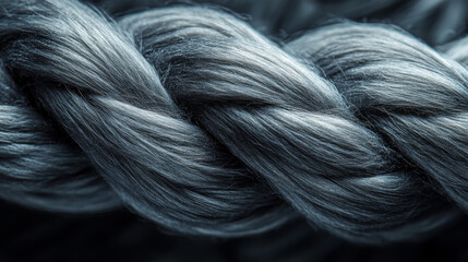 A coiled strand of thick cotton rope reveals its fibers and weave in a close-up that emphasizes strength and texture