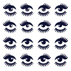 Set of Eye icons