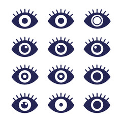 Set of Eye icons