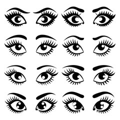 Set of Eye icons