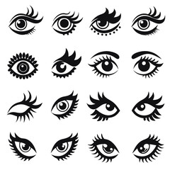 Set of Eye icons