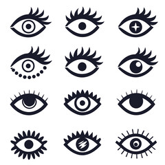 Set of Eye icons