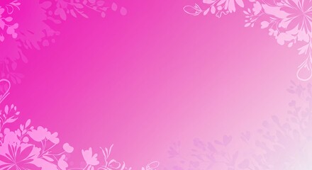 Elegant Pink Floral Background Design Delicate Flowers and Soft Gradient for Feminine Branding