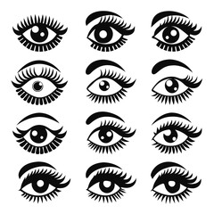 Set of Eye icons