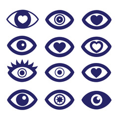 Set of Eye icons