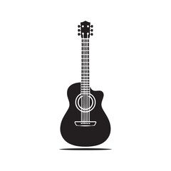 Strings of Sound: A Versatile Collection of Guitar Vector Silhouettes Celebrating the Timeless Appeal, Iconic Shape, and Musical Energy of This Classic Stringed Instrument.