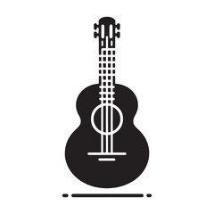 Fototapeta premium Strings of Sound: A Versatile Collection of Guitar Vector Silhouettes Celebrating the Timeless Appeal, Iconic Shape, and Musical Energy of This Classic Stringed Instrument.