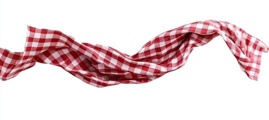 Red and White Gingham Fabric Drape