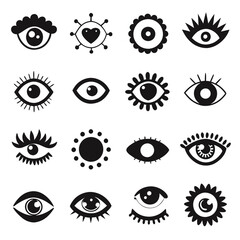 Set of Eye icons