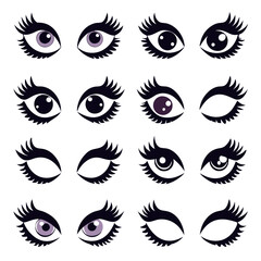 Set of Eye icons