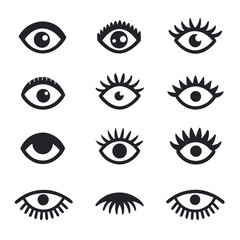 Set of Eye icons