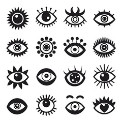 Set of Eye icons