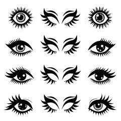 Set of Eye icons