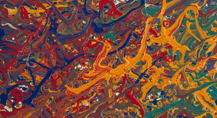 Energetic Drips And Splatters Creates An Abstract Modern Chaotic Design