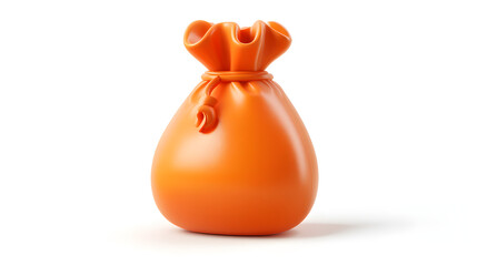 A vibrant orange sack, symbolizing storage and organization.