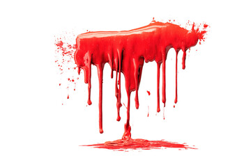 Roter Farbspritzer mit Tropfen und Sprühverlauf PNG mit transparentem Hintergrund

