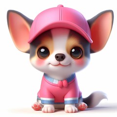 Fototapeta premium Chihuahua in pink