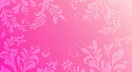 Pink Floral Background Delicate Damask Pattern Romantic Design Soft Gradient Elegant Wallpaper
