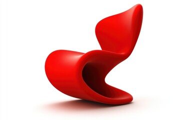 Modern red rocking chair