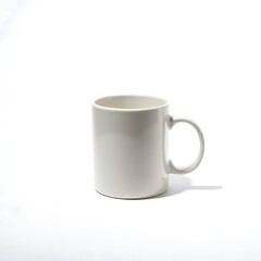 Fototapeta premium Clean ceramic mug mockup with high-resolution texture and lighting, ideal for designers and sellers