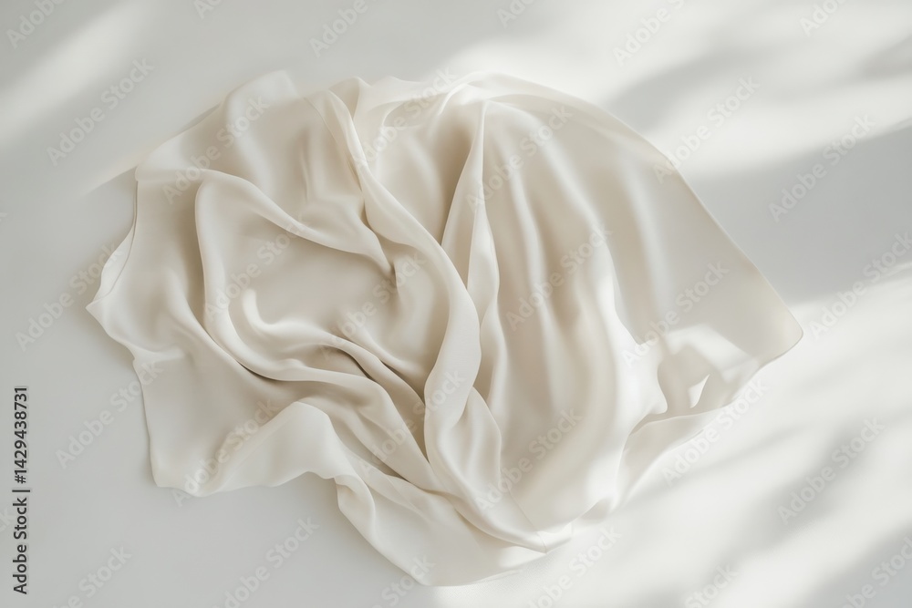 Leinwandbilder silky fabric with delicate folds and a smooth surface, accentuated by the interplay of light and sha