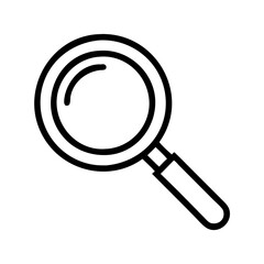 Magnifying glass icon vector search find zoom in explore look for investigation tool symbol graphic