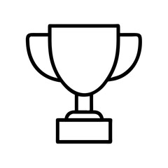 Trophy award icon vector illustration for achievement success and competition winning design