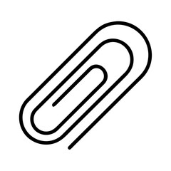 Paper clip icon vector illustration, office stationery clip art, document clip design element, clip