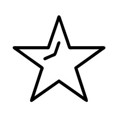 Star icon vector illustration, outline star graphic symbol, rating and award design element vector